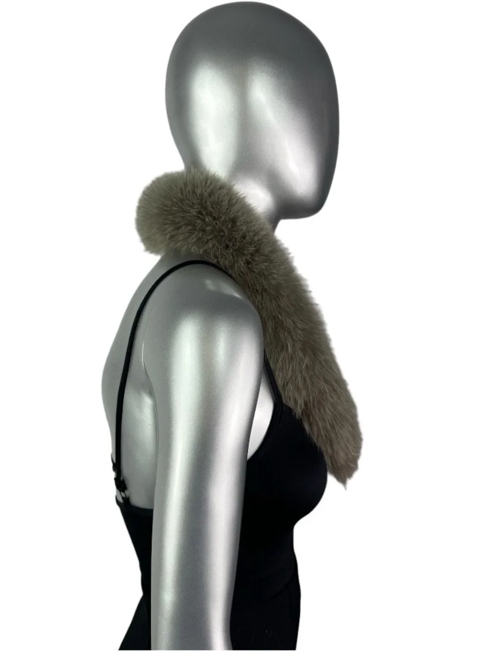 GREY FOX Collar, 30” L, Certified Vintage Fur